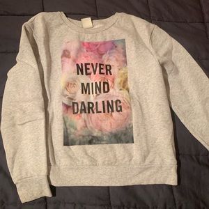 Grey graphic sweater